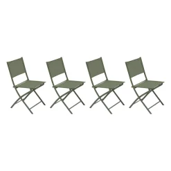 Lot de 4 chaises de jardin pliante MODULA Vert laurier