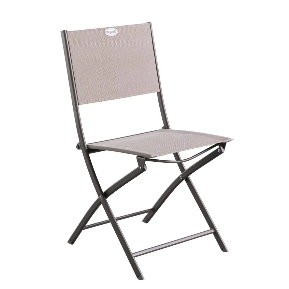 Lot de 4 chaises de jardin pliantes MODULA Noisette & Tonka