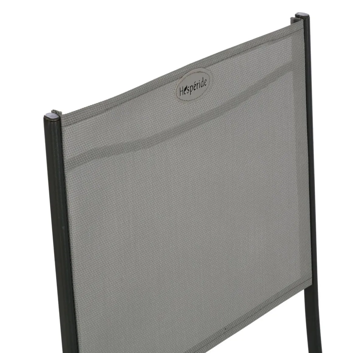 Lot de 4 chaises de jardin pliantes MODULA Galet & Graphite