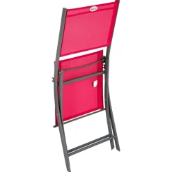 Lot de 4 chaises de jardin pliantes MODULA Grenade & Graphite