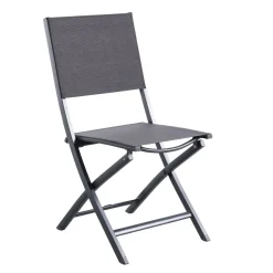 Lot de 4 chaises de jardin pliantes ESSENTIA Anthracite & Graphite