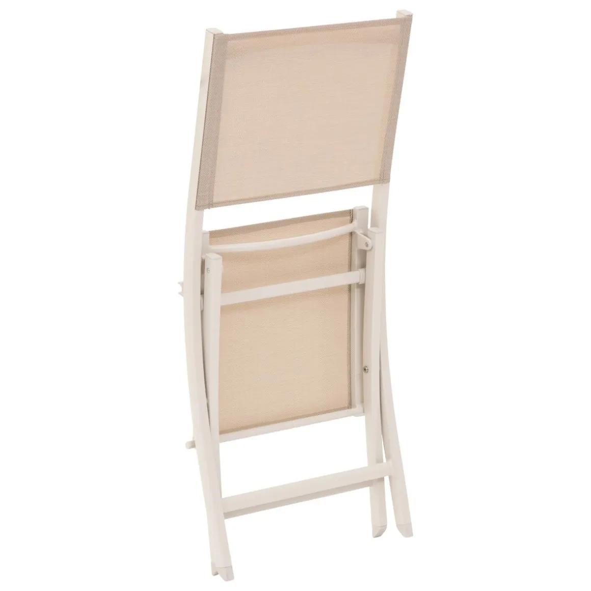 Lot de 4 chaises de jardin pliantes ESSENTIA Lin & Argile