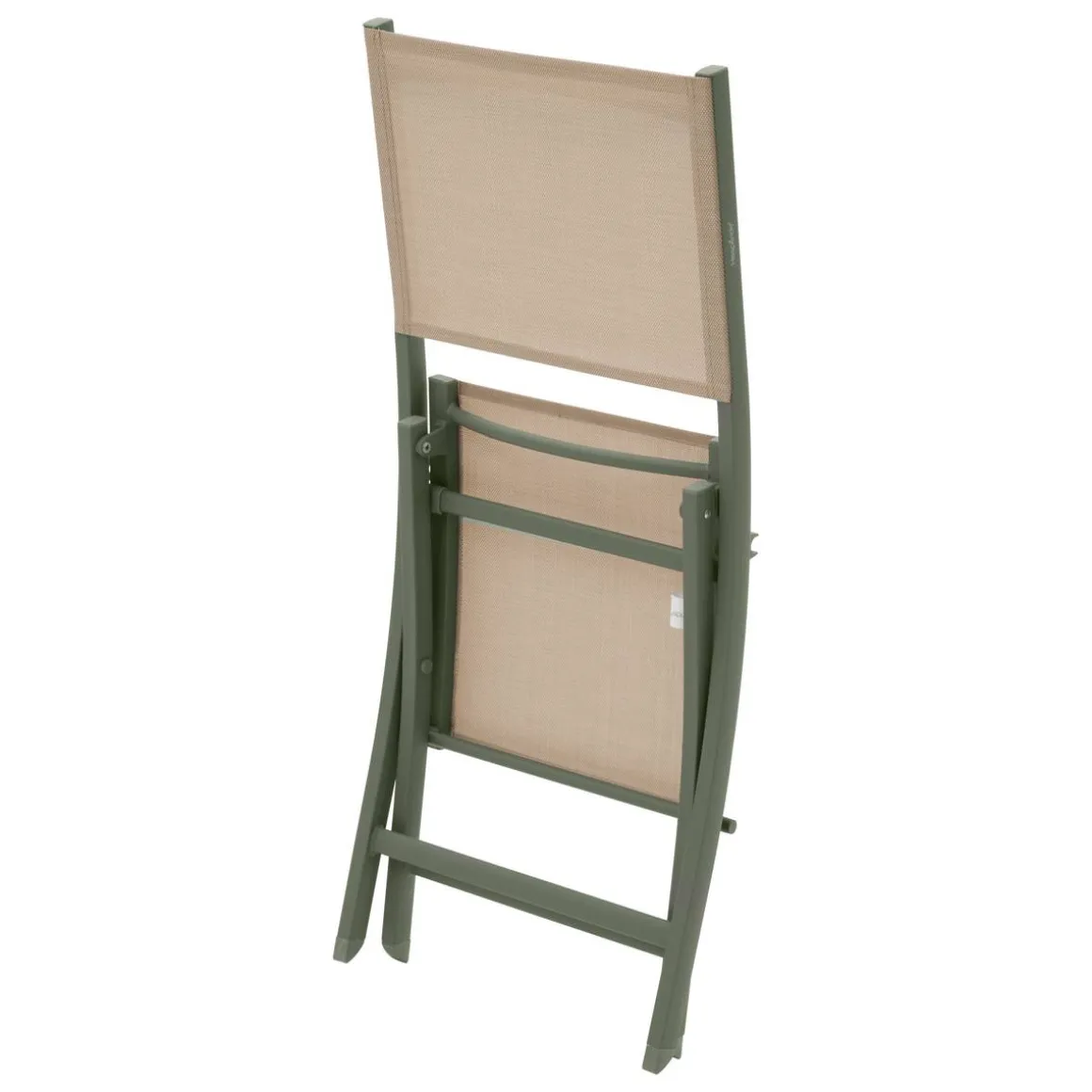 Lot de 4 chaises de jardin pliantes ESSENTIA Lin & Vert laurier