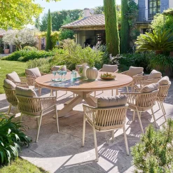 Lot de 2 fauteuils de jardin ORIENGO Beige & Argile
