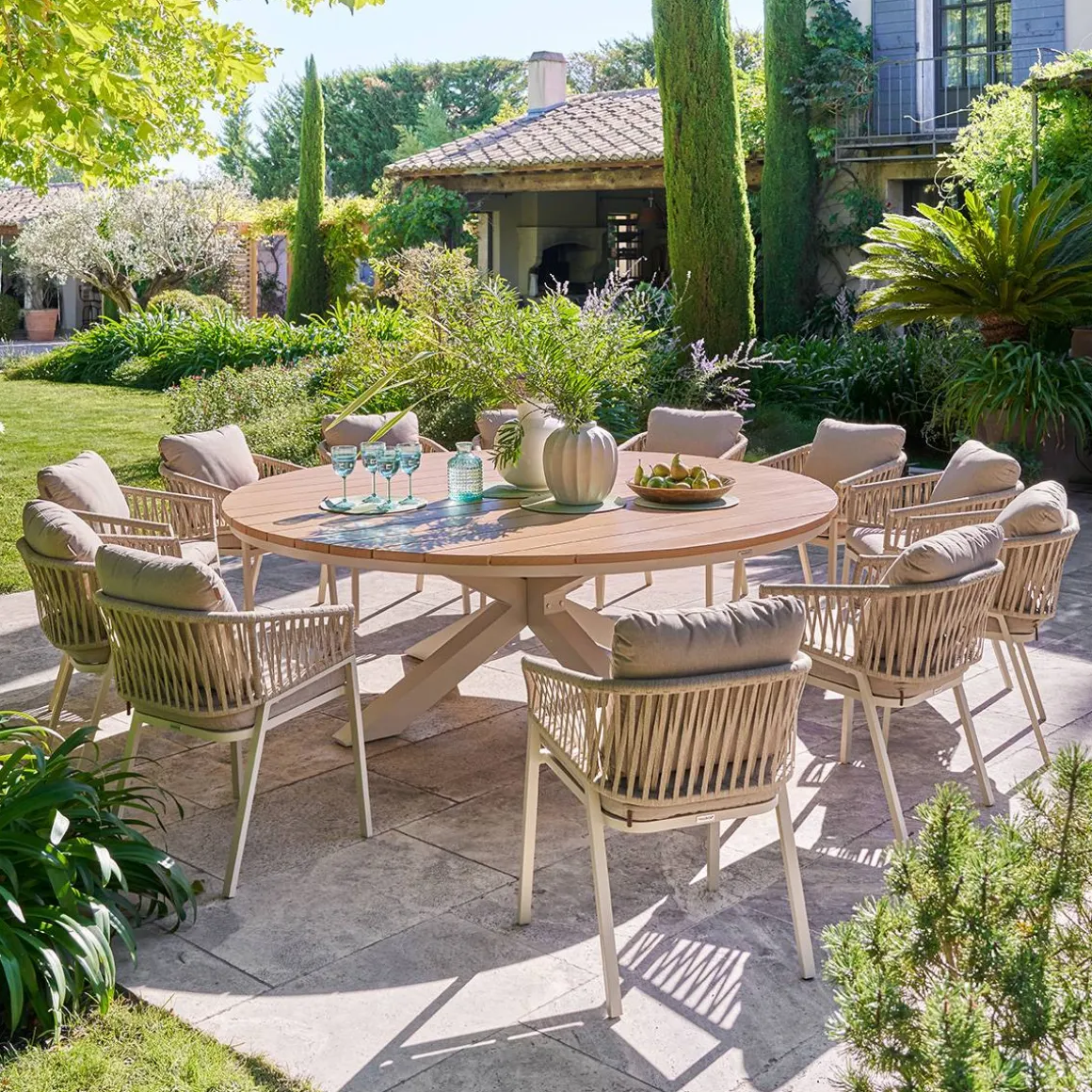 Lot de 2 fauteuils de jardin ORIENGO Beige & Argile