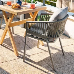 Lot de 2 fauteuils de jardin ORIENGO Macchiato / Café