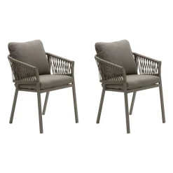 Lot de 2 fauteuils de jardin ORIENGO Macchiato / Café