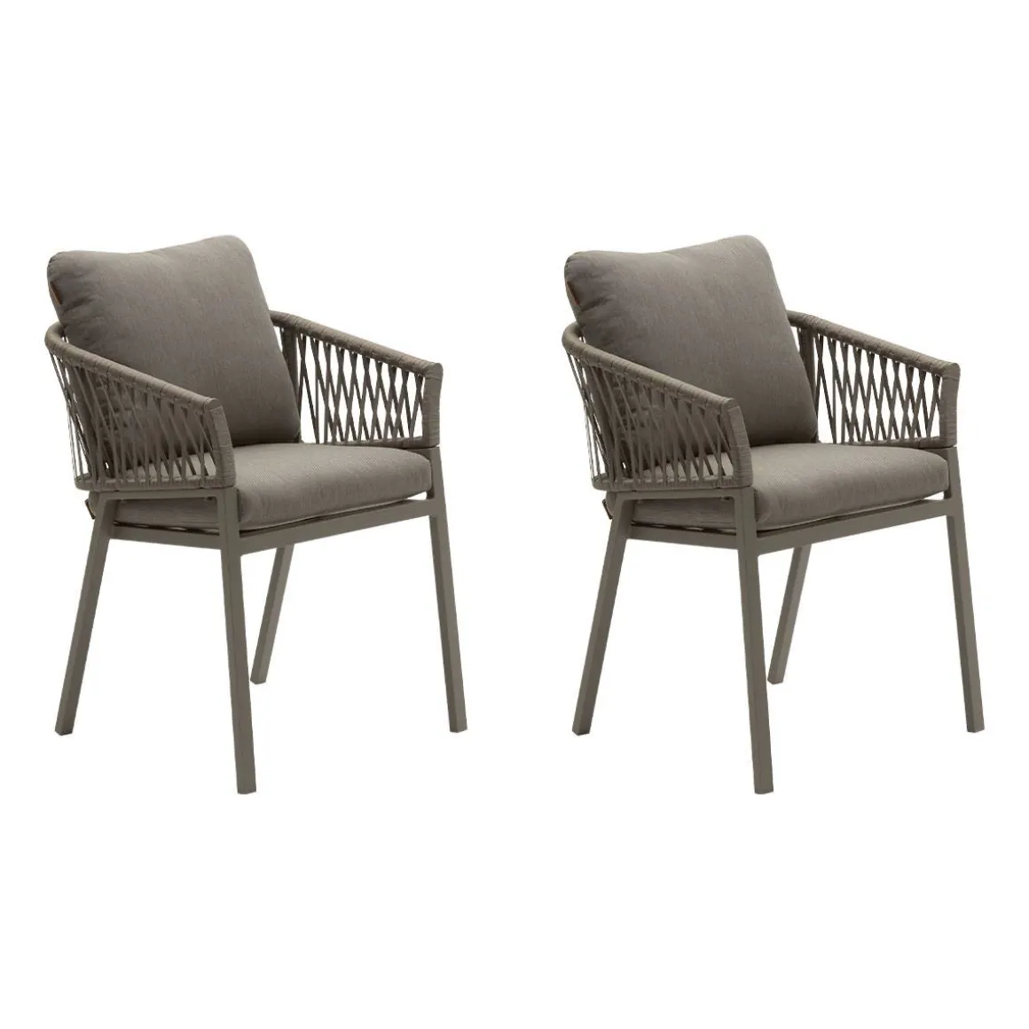 Lot de 2 fauteuils de jardin ORIENGO Macchiato / Café
