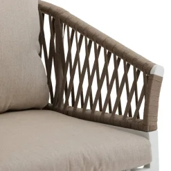Lot de 2 fauteuils de jardin ORIENGO Taupe & Blanc