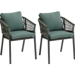 Lot de 2 fauteuils de jardin ORIENGO Olive & Graphite