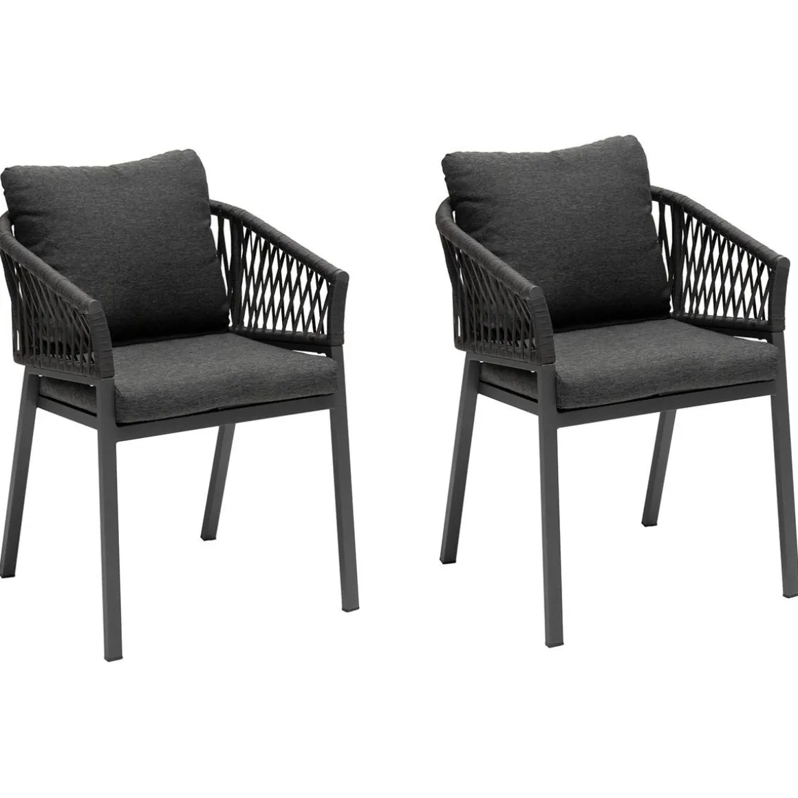 Lot de 2 fauteuils de jardin ORIENGO Anthracite & Graphite