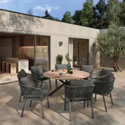 Lot de 2 fauteuils de jardin ORIENGO Anthracite & Graphite