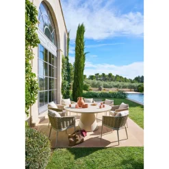 Lot de 2 fauteuils de jardin YCONIA Beige & Argile