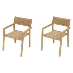 Lot de 2 fauteuils TEMEIRA Acacia