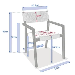 Lot de 2 fauteuils TEMEIRA Acacia