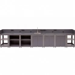 Module avec étagère pour cuisine d'été OXYANA Graphite