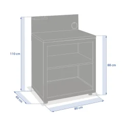 Module avec étagère pour cuisine d'été OXYANA Graphite