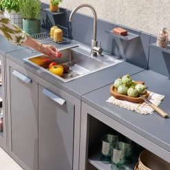 Module d'angle pour cuisine d'été OXYANA Graphite