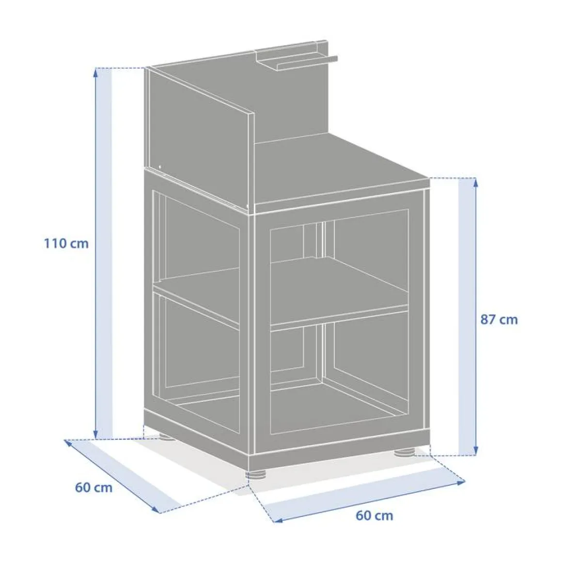 Module d'angle pour cuisine d'été OXYANA Graphite