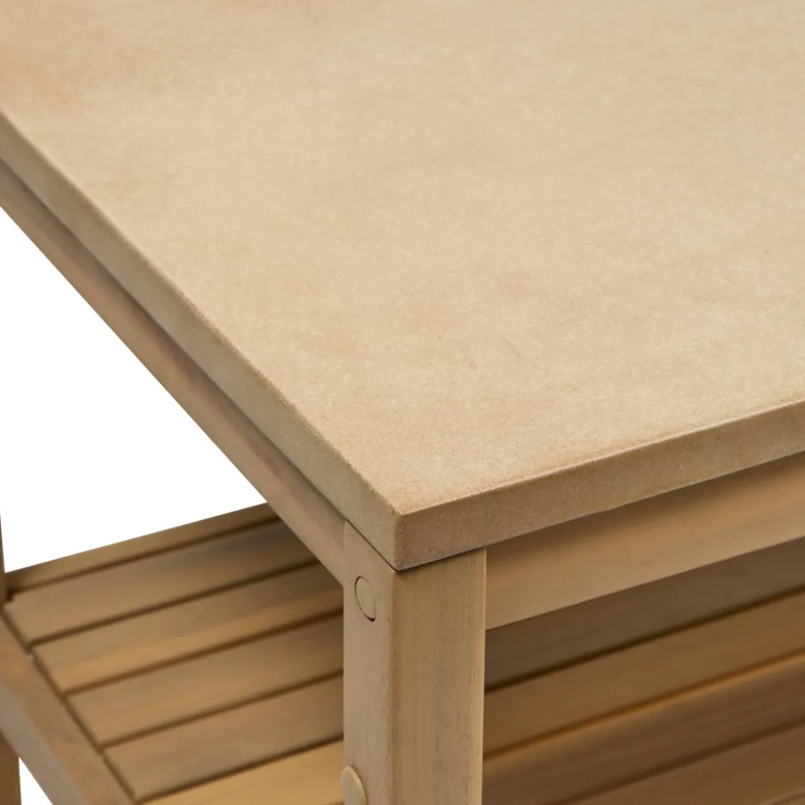Module à roulettes avec étagères pour cuisine d'été LODGIA Beige