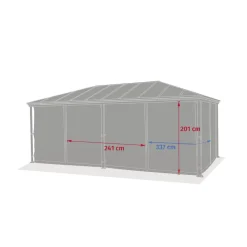 Moustiquaire pour pergola autoportante BELIZE Gris ardoise