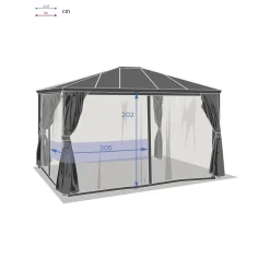 Moustiquaire pour pergola BELIZE Ardoise