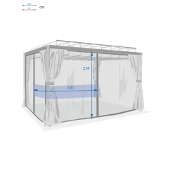 Moustiquaire pour pergola BELIZE Ardoise