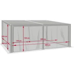 Moustiquaire pour pergola bioclimatique AVILA Graphite