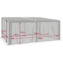 Moustiquaire pour pergola bioclimatique AVILA Graphite