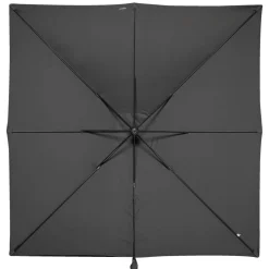 Parasol déporté carré CAYO Ardoise & Anthracite