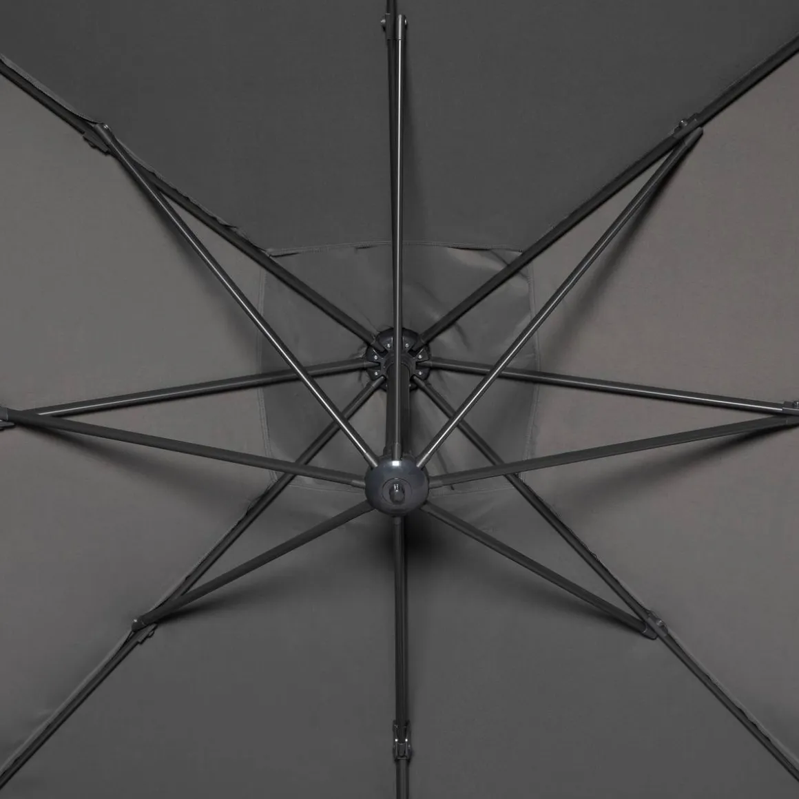 Parasol déporté carré CAYO Ardoise & Anthracite
