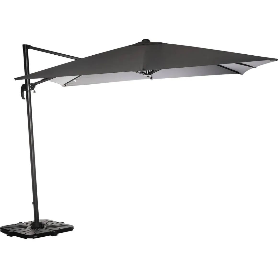 Parasol déporté carré CAYO Ardoise & Anthracite