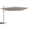 Parasol déporté carré inclinable MELHIA Lin / Argile
