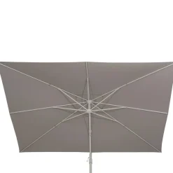 Parasol déporté carré inclinable MELHIA Lin / Argile
