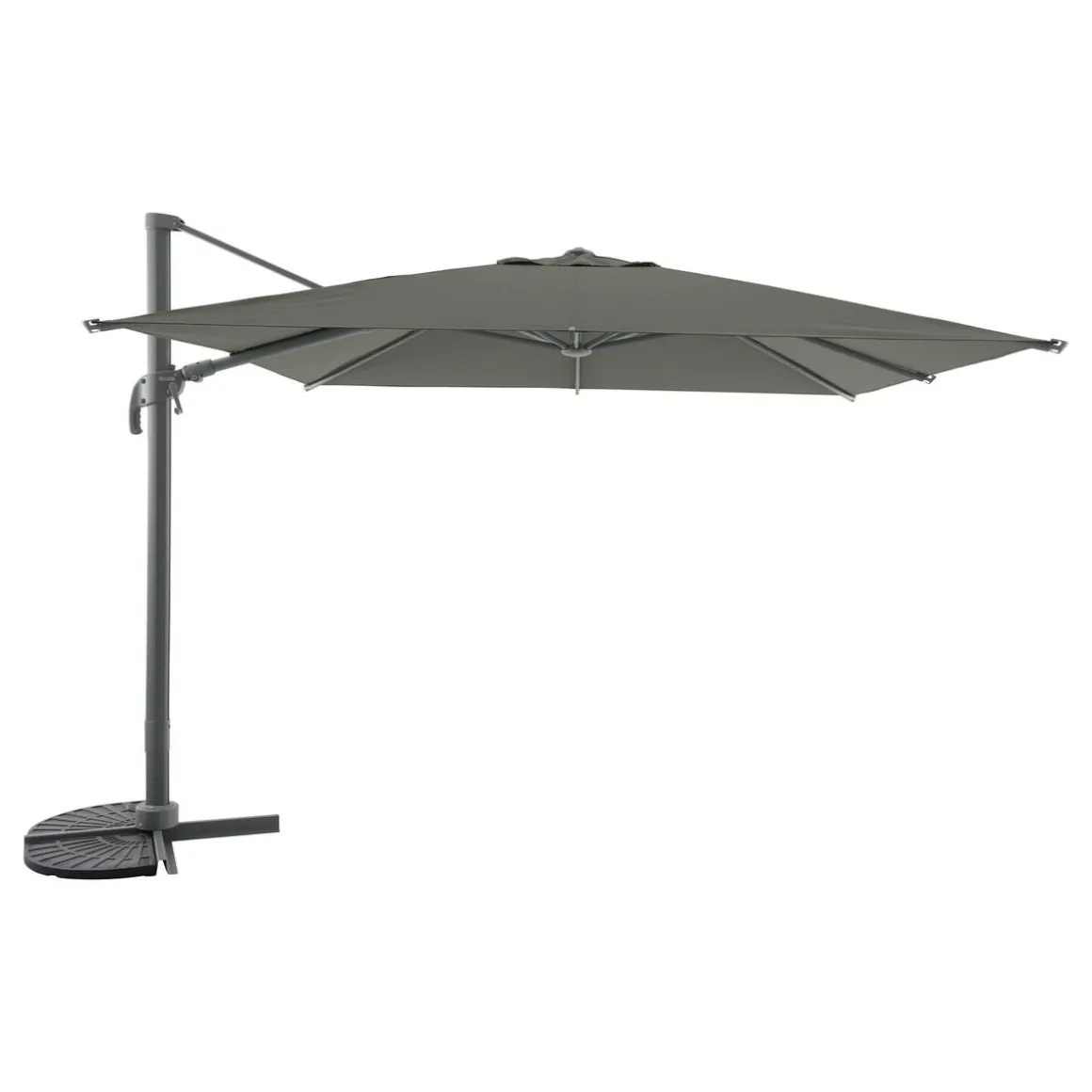 Parasol déporté carré inclinable MELHIA Vert laurier