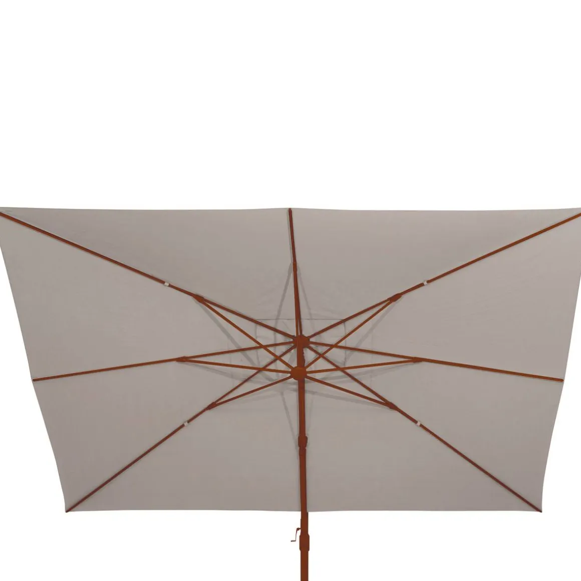 Parasol déporté carré inclinable MELHIA Lin / Acajou