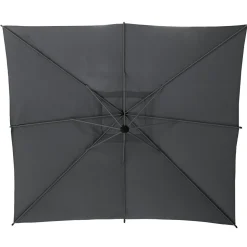 Parasol déporté carré MANOA Ardoise + 4 dalles de parasol STACIO