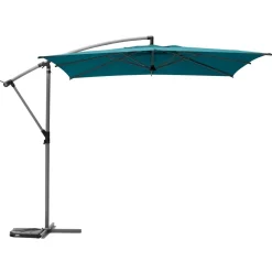 Parasol déporté carré MANOA Bleu canard