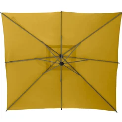 Parasol déporté carré MANOA Jaune moutarde