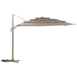Parasol déporté rectangulaire inclinable MELHIA Lin