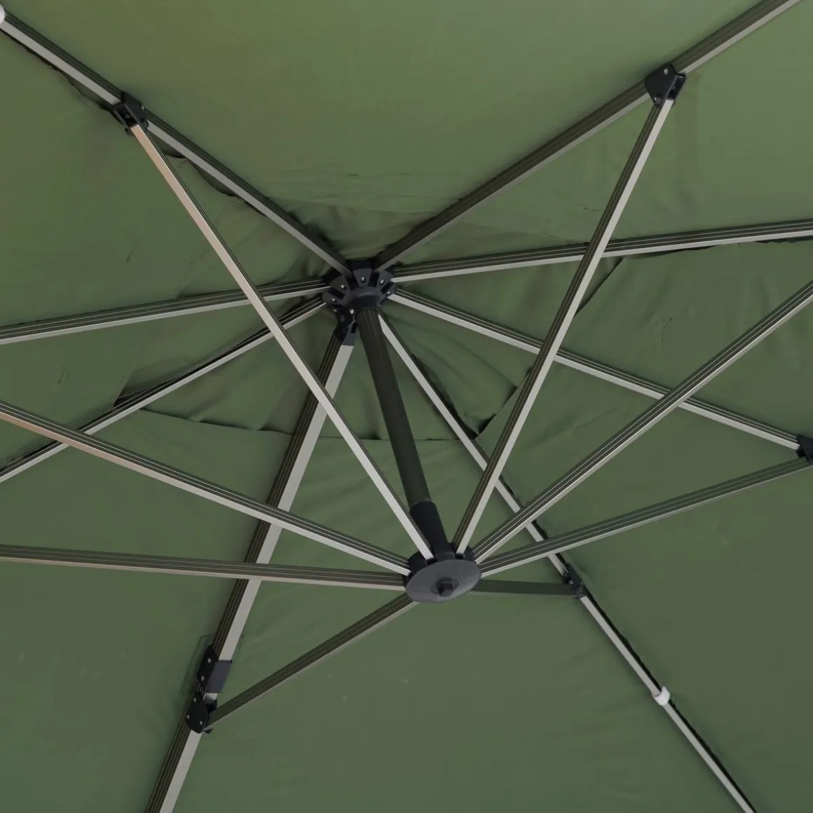 Parasol déporté rectangulaire ÉQUADOR Vert olive