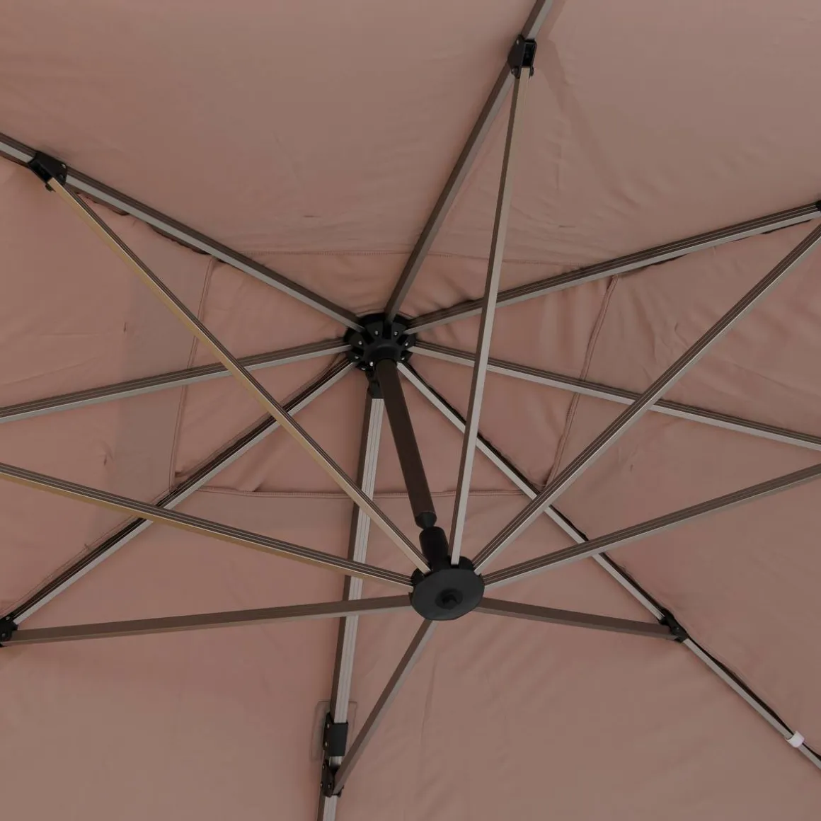 Parasol déporté rectangulaire ÉQUADOR Taupe