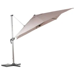 Parasol déporté rectangulaire ÉQUADOR Taupe