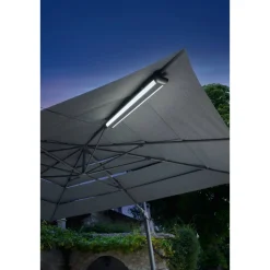 Parasol déporté rectangulaire inclinable MELHIA Anthracite
