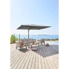 Parasol déporté rectangulaire SUENYO Sunbrella® Anthracite
