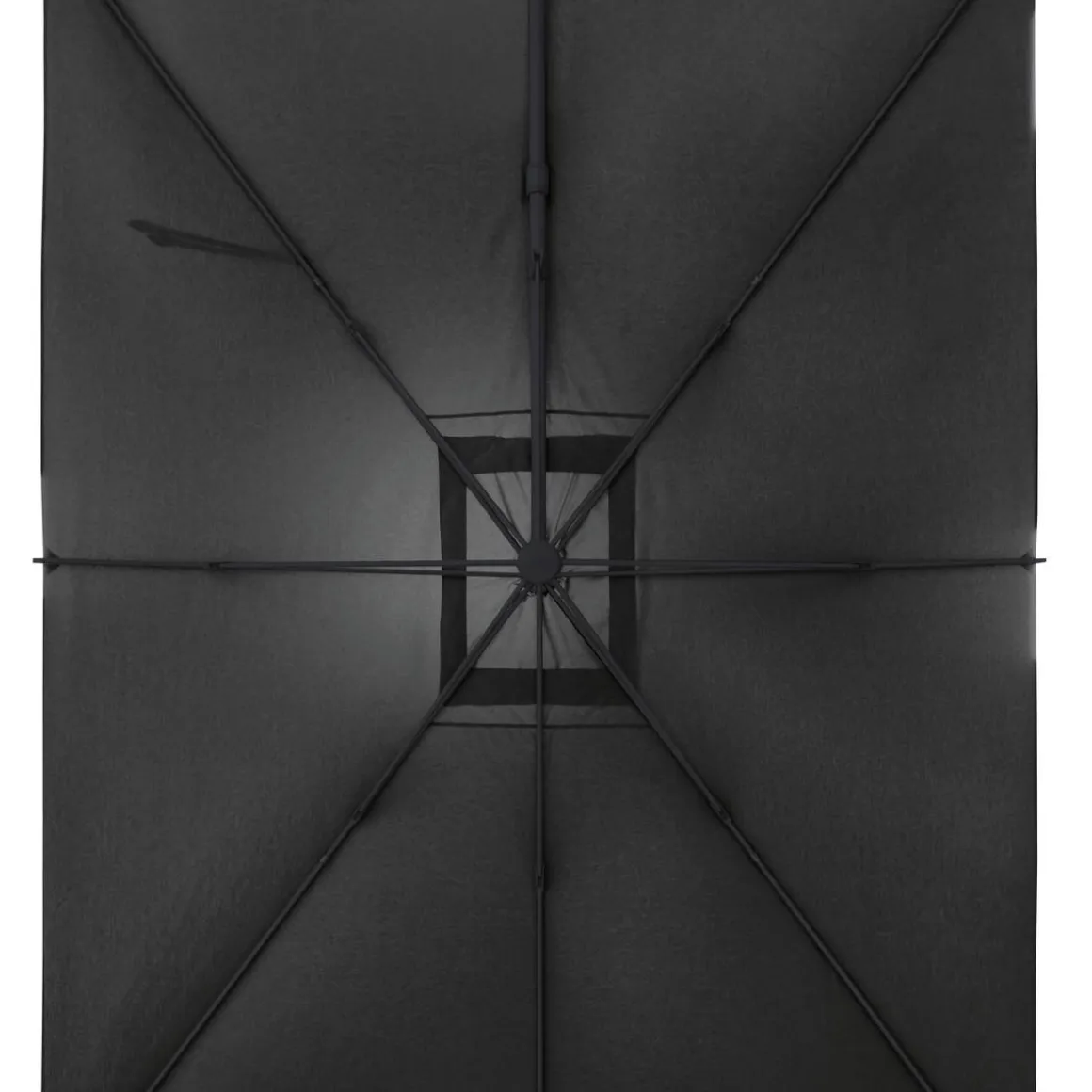 Parasol déporté rectangulaire inclinable MELHIA Anthracite