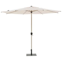 Parasol déporté rond inclinable LOOMPA Argile / Blé