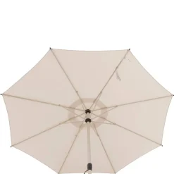 Parasol déporté rond inclinable LOOMPA Argile / Blé