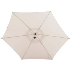 Parasol déporté rond MANOA Argile / Blé