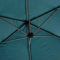 Parasol déporté rond MANOA Bleu canard